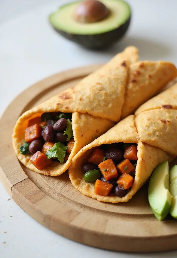 30 Gluten and Dairy Free Lunch Recipes That Travel Well - 2. Sweet Potato and Black Bean Wraps