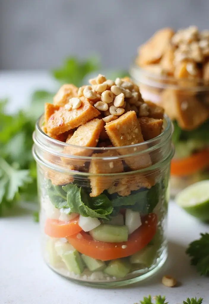 30 Gluten and Dairy Free Lunch Recipes That Travel Well - 3. Thai Peanut Chicken Salad