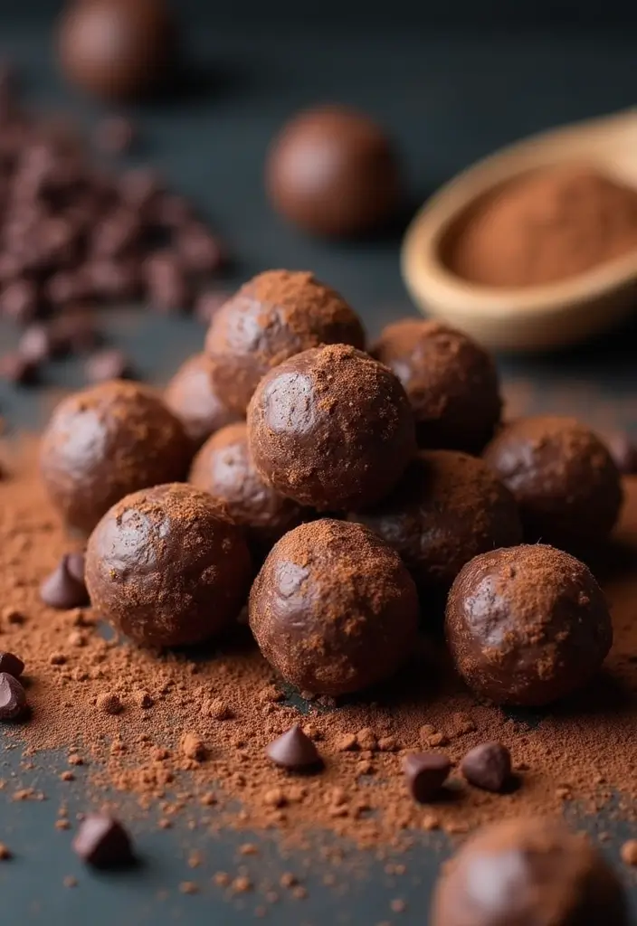 30 Gluten and Dairy Free Lunch Recipes That Travel Well - 30. Chocolate Chia Energy Bites