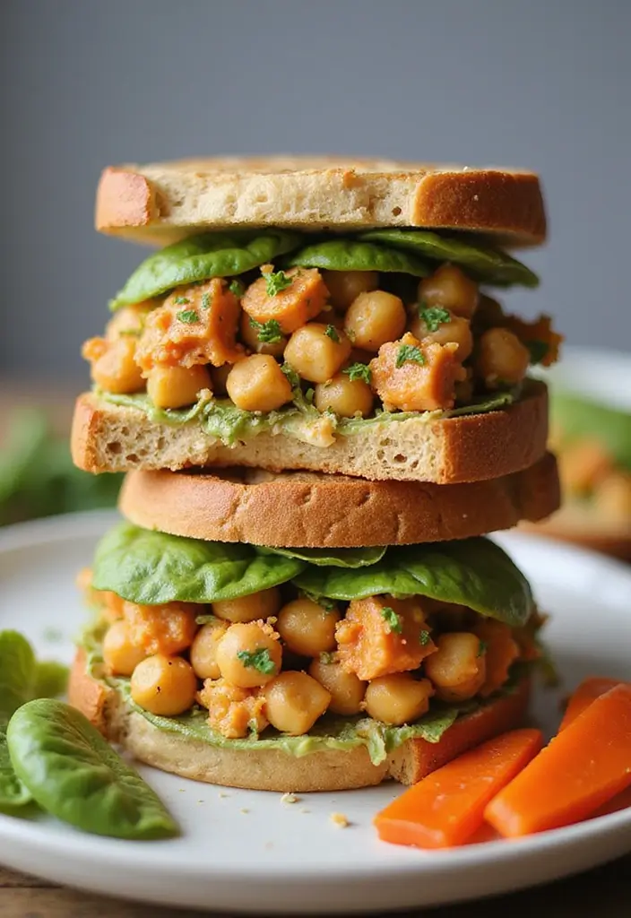 30 Gluten and Dairy Free Lunch Recipes That Travel Well - 4. Chickpea Salad Sandwich