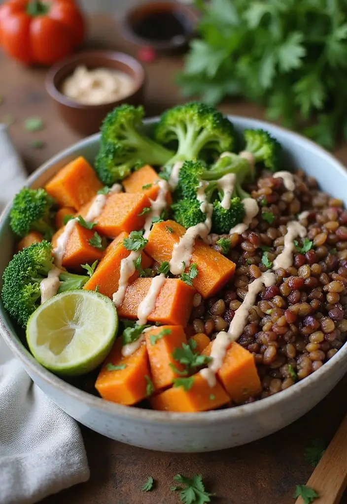 30 Gluten and Dairy Free Lunch Recipes That Travel Well - 5. Lentil and Veggie Buddha Bowl