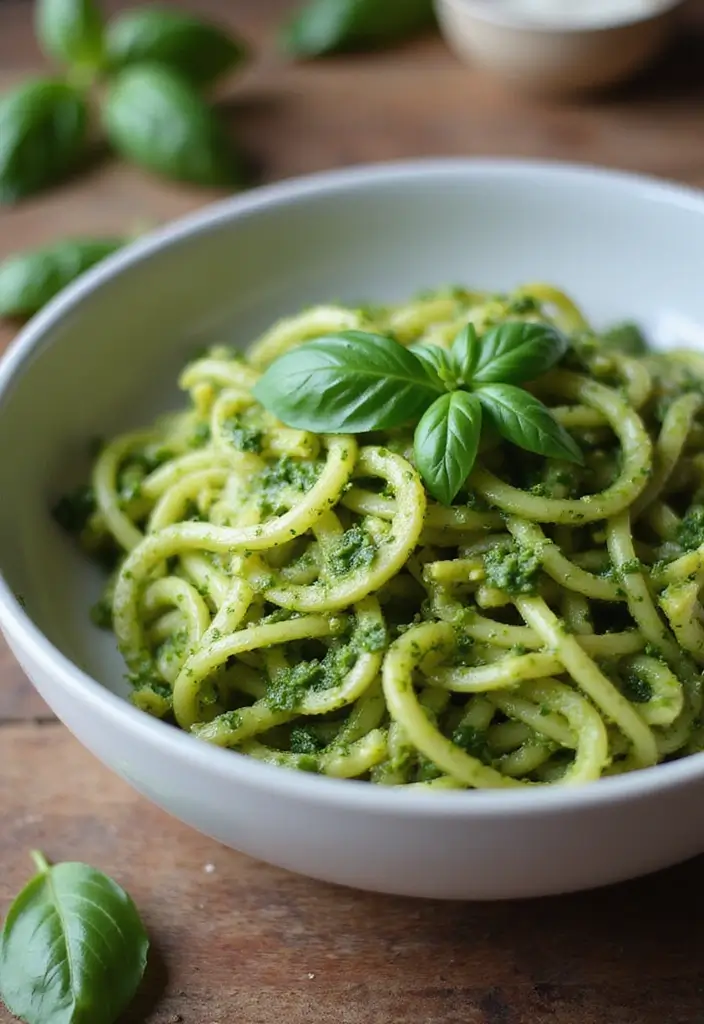 30 Gluten and Dairy Free Lunch Recipes That Travel Well - 9. Zucchini Noodles with Pesto