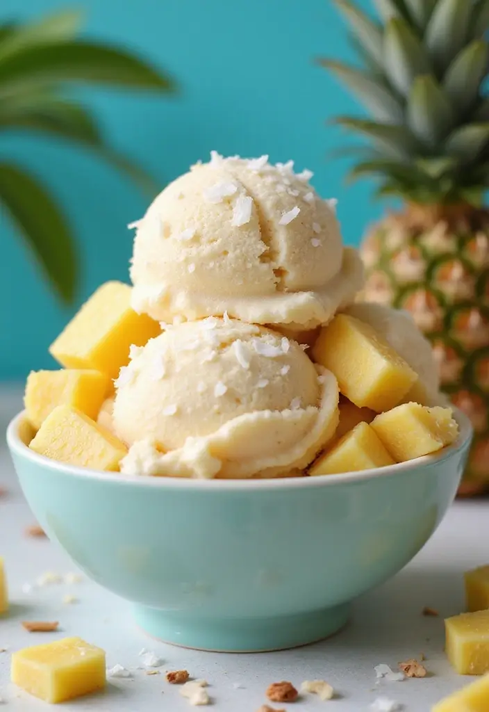 30 Homemade Ice Cream Recipes That Are 100% Dairy Free - 11. Pineapple Coconut Ice Cream