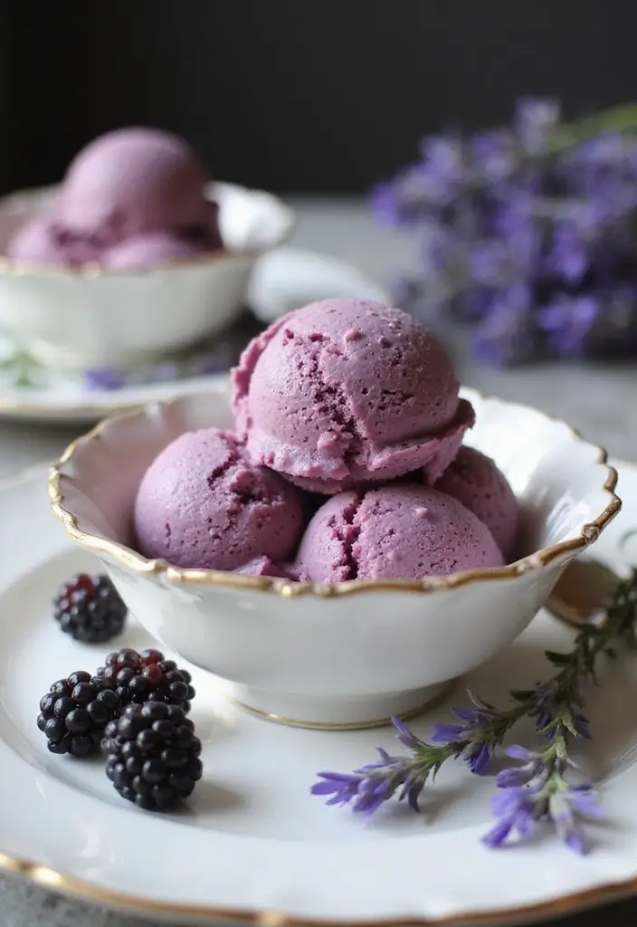 30 Homemade Ice Cream Recipes That Are 100% Dairy Free - 12. Blackberry Lavender Ice Cream