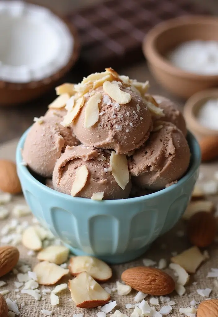 30 Homemade Ice Cream Recipes That Are 100% Dairy Free - 13. Almond Joy Ice Cream