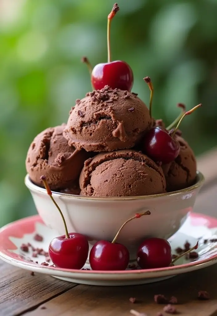 30 Homemade Ice Cream Recipes That Are 100% Dairy Free - 22. Chocolate Cherry Ice Cream