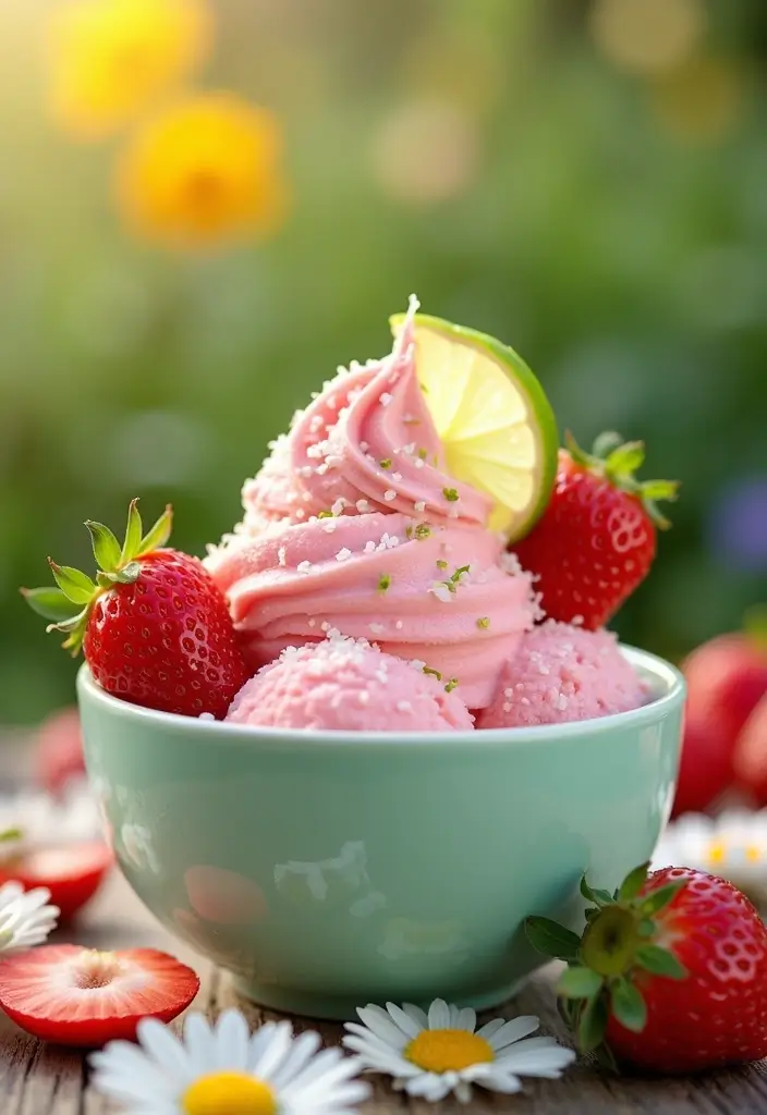 30 Homemade Ice Cream Recipes That Are 100% Dairy Free - 25. Strawberry Coconut Lime Ice Cream