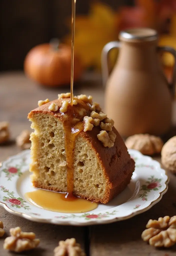 30 Moist & Fluffy Gluten Free Dairy Free Cake Recipes - 21. Maple Walnut Cake