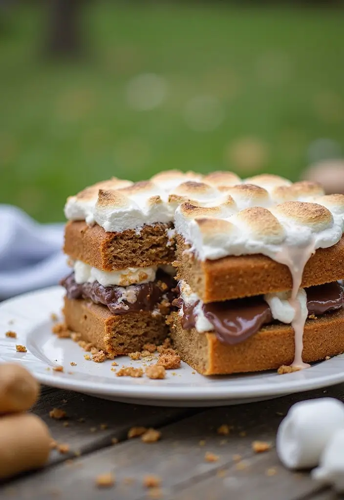 30 Moist & Fluffy Gluten Free Dairy Free Cake Recipes - 22. S'mores Cake