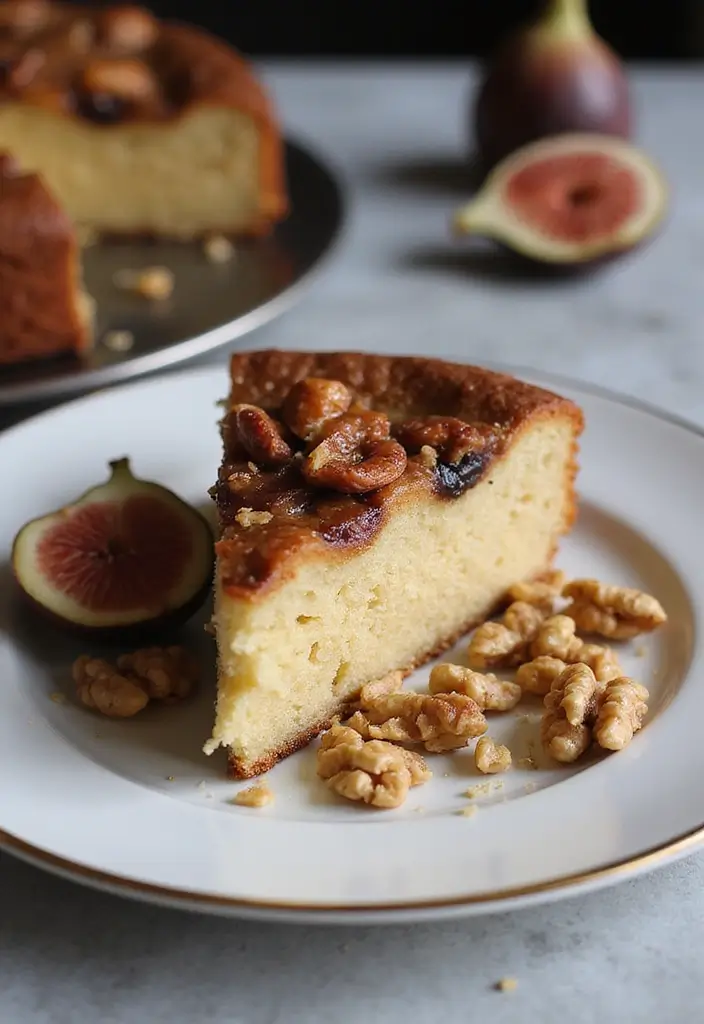 30 Moist & Fluffy Gluten Free Dairy Free Cake Recipes - 30. Fig and Walnut Cake