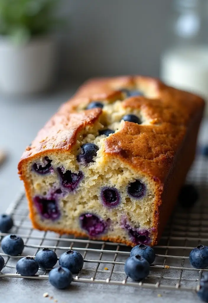 30 Moist & Fluffy Gluten Free Dairy Free Cake Recipes - 4. Blueberry Oat Cake