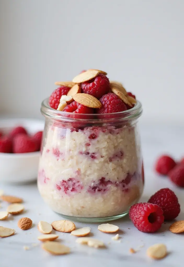 30 Protein-Packed Dairy Free Egg Recipes You’ll Love for Breakfast - 17. Raspberry Almond Overnight Oats