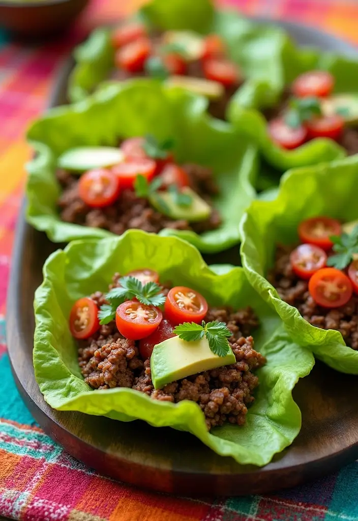 30 Savory Dairy Free Ground Beef Recipes for Easy Meals - 2. Spicy Beef Taco Lettuce Wraps