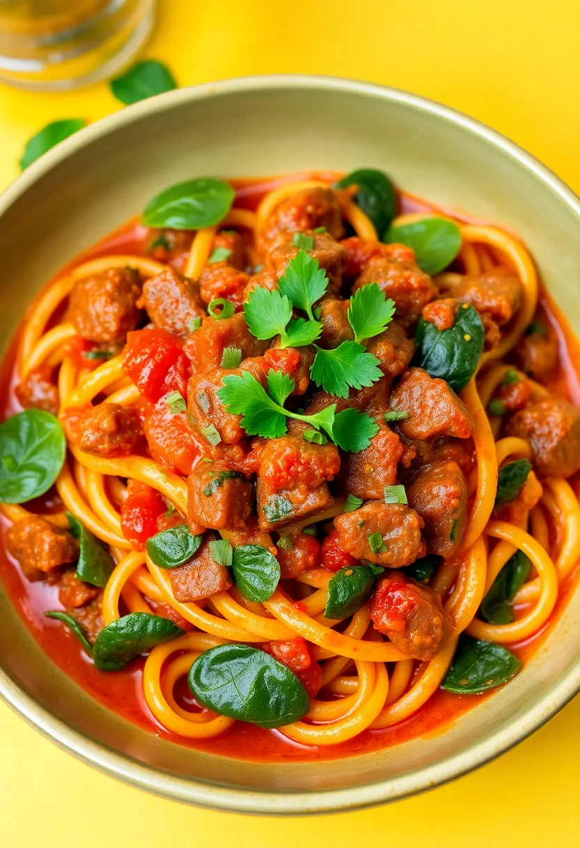 30 Savory Dairy Free Ground Beef Recipes for Easy Meals - 27. Beef and Spinach Pasta
