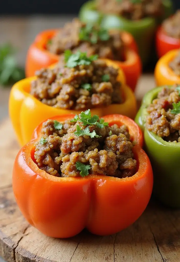 30 Savory Dairy Free Ground Beef Recipes for Easy Meals - 4. Beef and Quinoa Stuffed Peppers