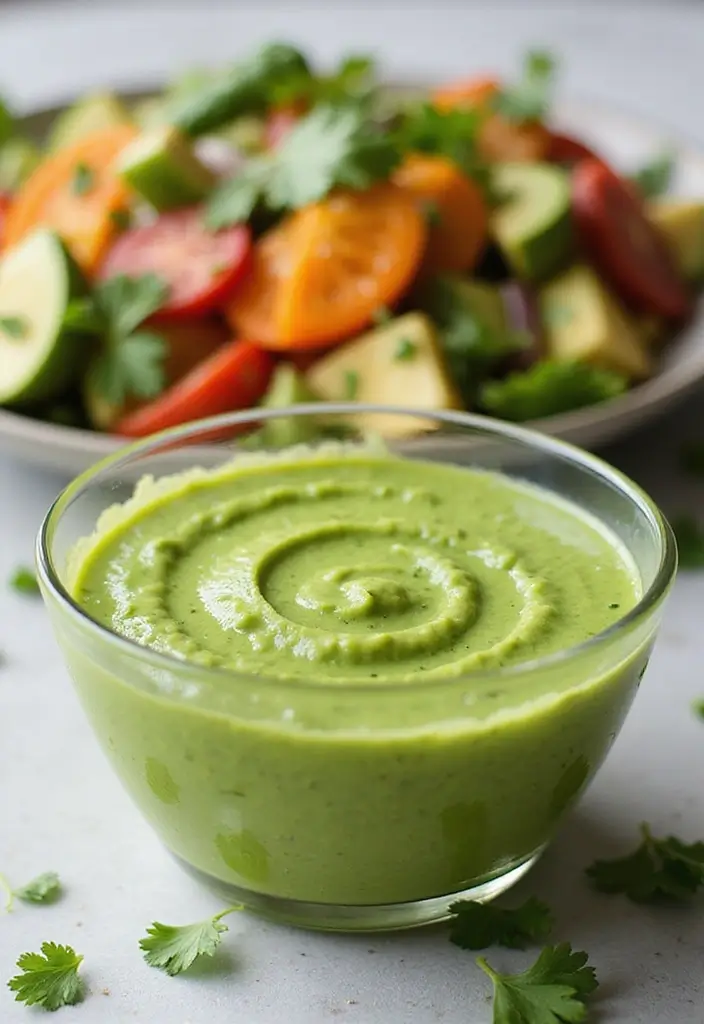 30 Tangy & Creamy Dairy Free Dressing Recipes for Every Salad - 1. Creamy Avocado Dressing