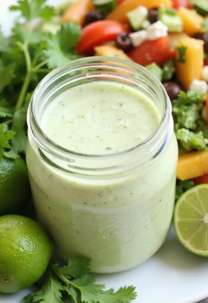 30 Tangy & Creamy Dairy Free Dressing Recipes for Every Salad - 12. Cilantro Lime Dressing