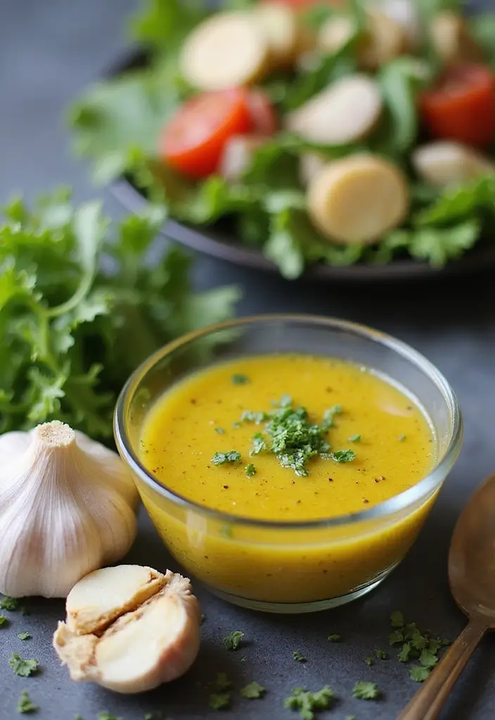 30 Tangy & Creamy Dairy Free Dressing Recipes for Every Salad - 19. Roasted Garlic Vinaigrette