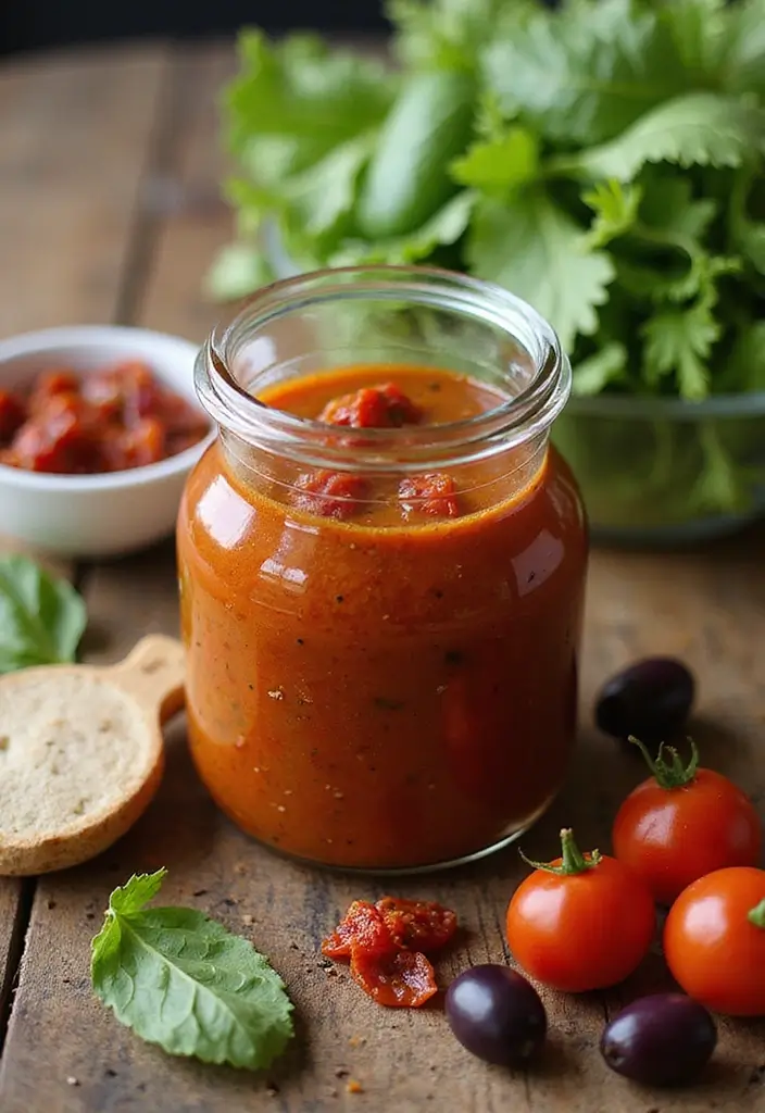 30 Tangy & Creamy Dairy Free Dressing Recipes for Every Salad - 2. Sun-Dried Tomato Vinaigrette