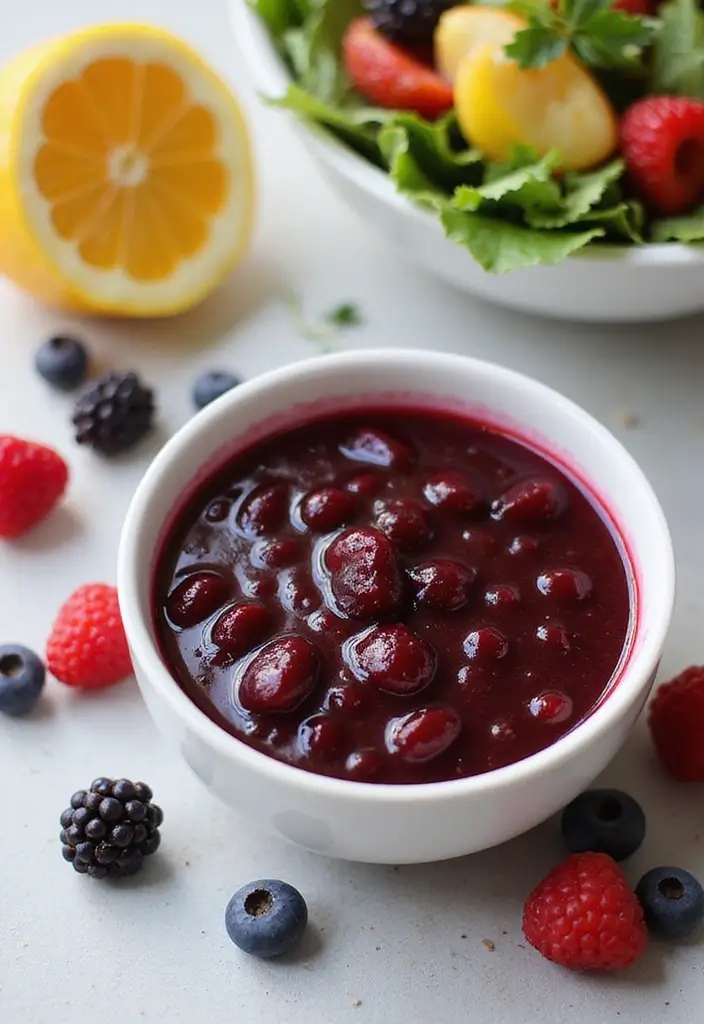 30 Tangy & Creamy Dairy Free Dressing Recipes for Every Salad - 22. Berry Balsamic Dressing