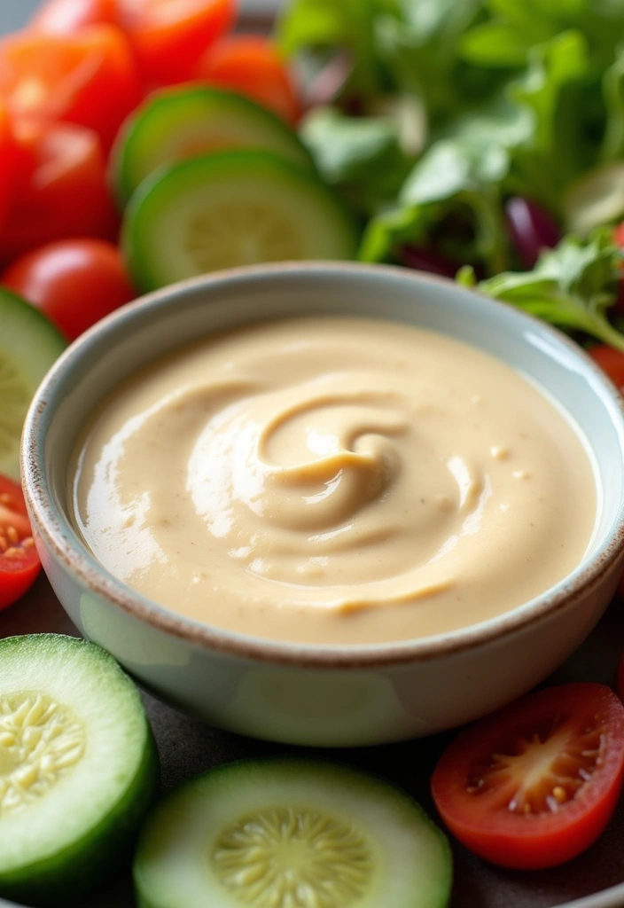 30 Tangy & Creamy Dairy Free Dressing Recipes for Every Salad - 25. Creamy Almond Dressing