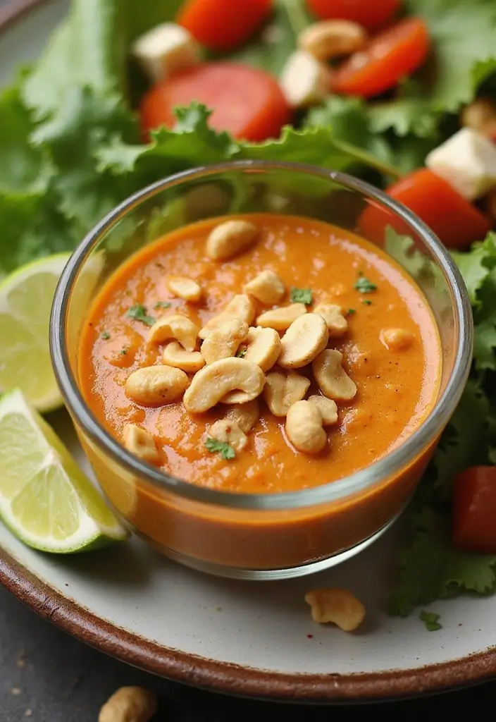 30 Tangy & Creamy Dairy Free Dressing Recipes for Every Salad - 6. Spicy Peanut Dressing