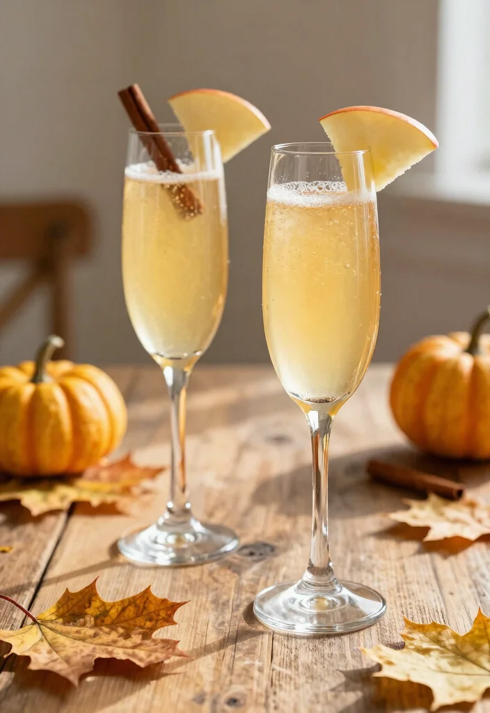 10 Apple Cocktail Recipes for Crisp Easy Fall-Inspired Sips - 2. Spiced Apple Cider Mimosa