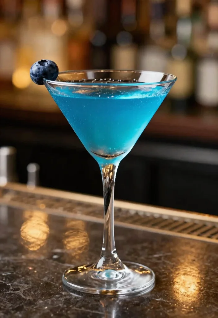 10 Blue Cocktail Recipes for Vibrant Refreshing Party Drinks - 10. Blue Velvet Martini