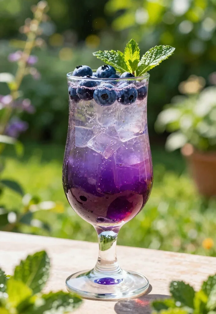 10 Blue Cocktail Recipes for Vibrant Refreshing Party Drinks - 6. Blueberry Gin Fizz