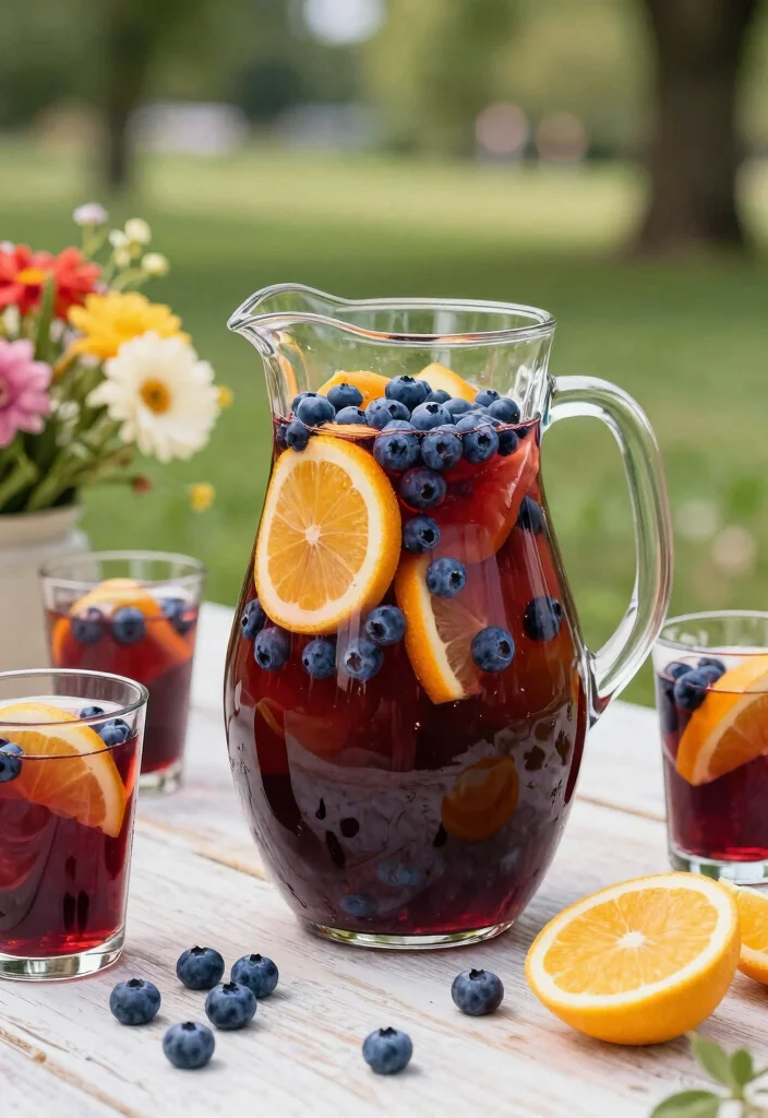 10 Blue Cocktail Recipes for Vibrant Refreshing Party Drinks - 8. Blueberry Sangria
