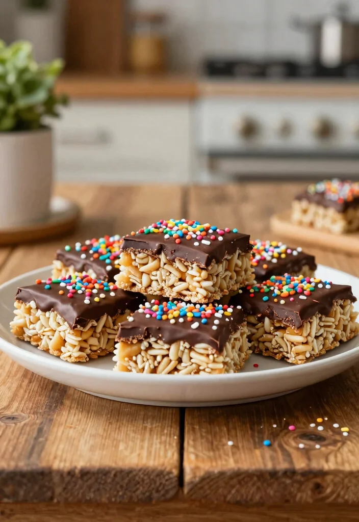 10 Easiest Dessert Recipes for Fast No-Stress Sweet Treats - 8. Chocolate Dipped Rice Krispie Treats