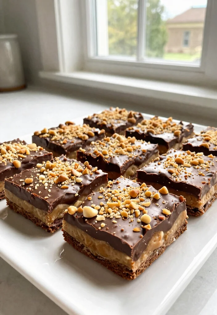 10 Easiest Dessert Recipes for Fast No-Stress Sweet Treats - 9. No-Bake Peanut Butter Chocolate Bars