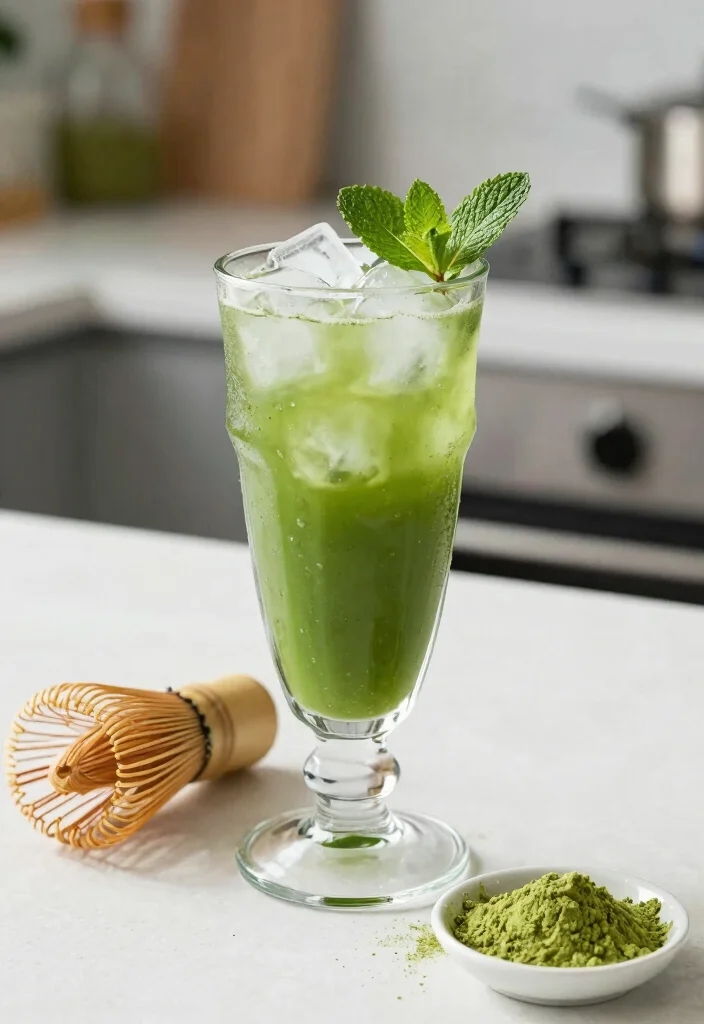 10 Non-Alcoholic Cocktail Recipes for Fresh Easy Mocktails - 10. Matcha Mint Mocktail