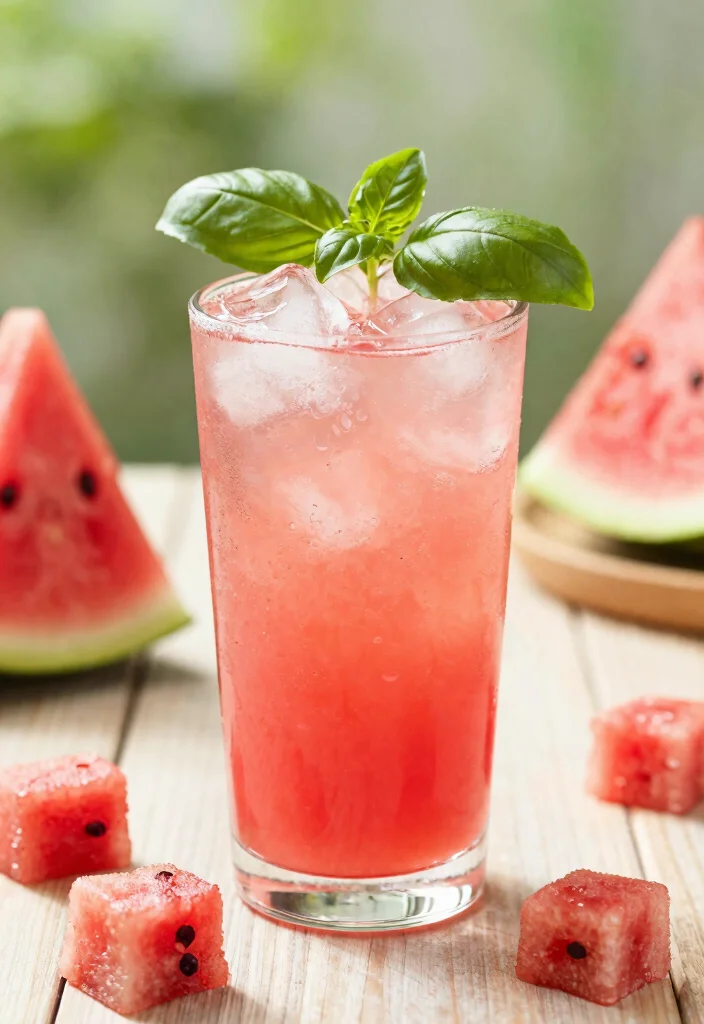10 Non-Alcoholic Cocktail Recipes for Fresh Easy Mocktails - 5. Watermelon Basil Refresher