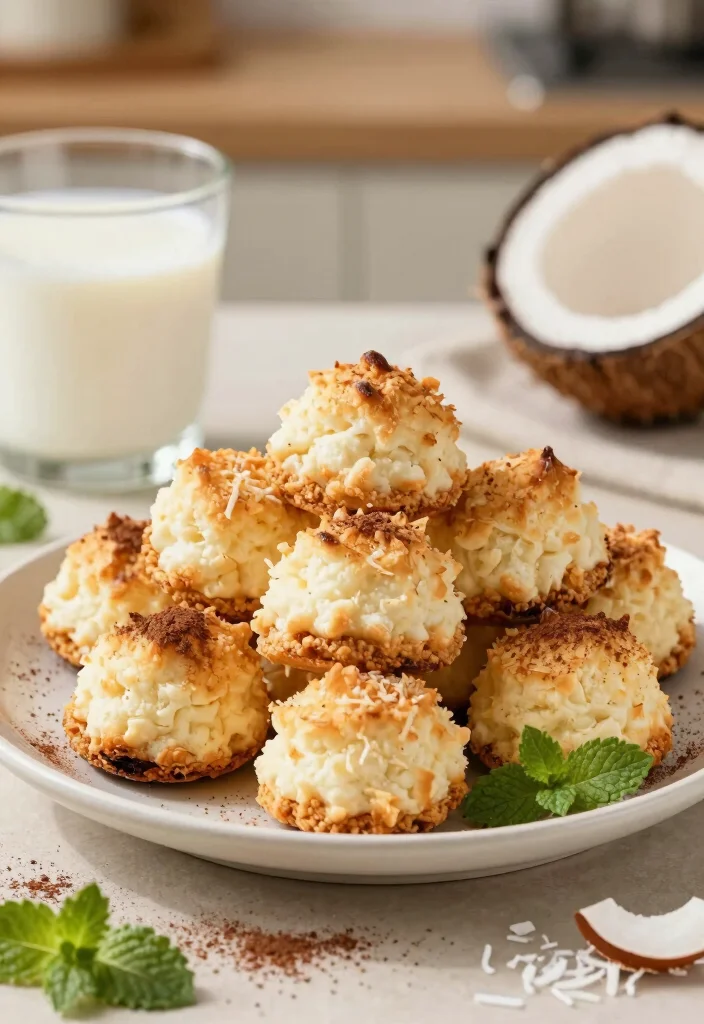 10 Vegetarian Dessert Recipes with Simple Plant-Based Sweets - 2. No-Bake Coconut Macaroons