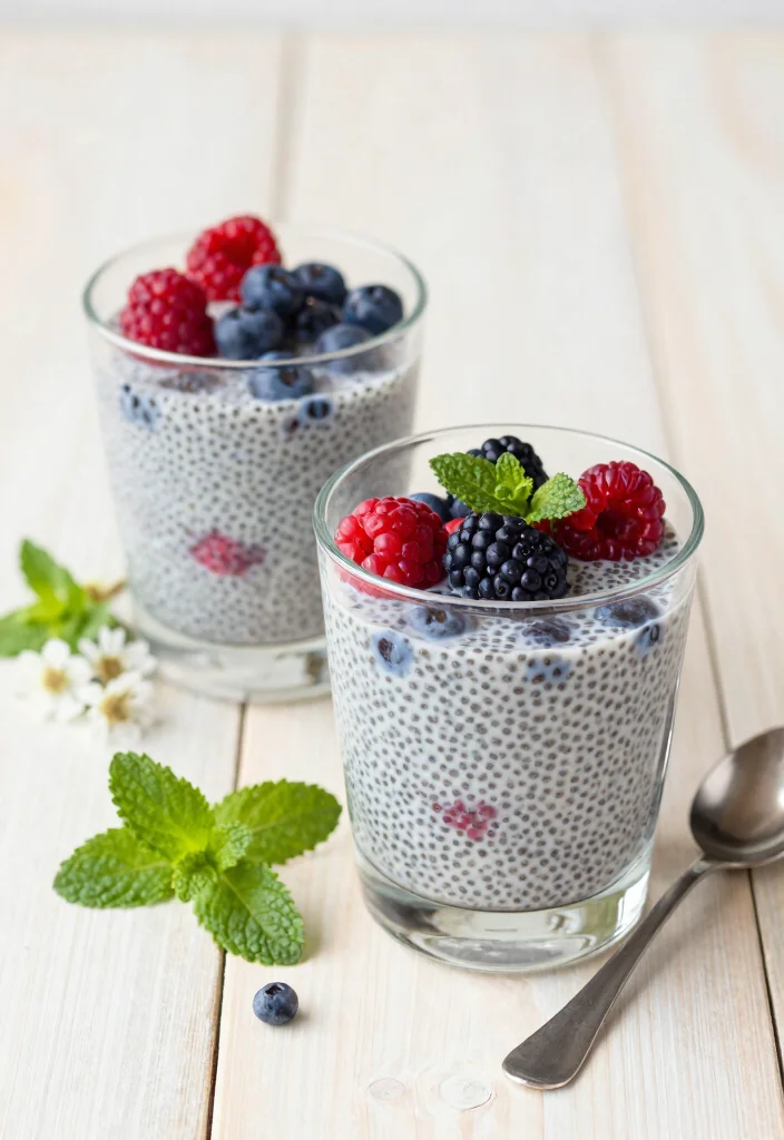 10 Vegetarian Dessert Recipes with Simple Plant-Based Sweets - 5. Berry Chia Seed Pudding