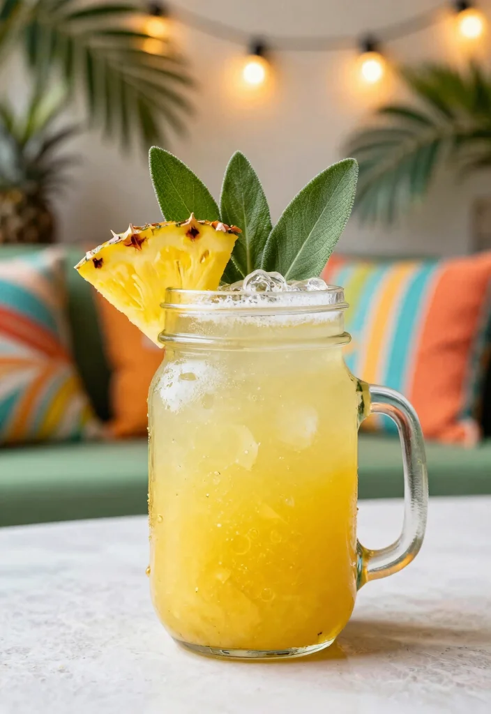 10 Vodka Cocktail Recipes for Simple Refreshing Drinks - 4. Pineapple Sage Fizz