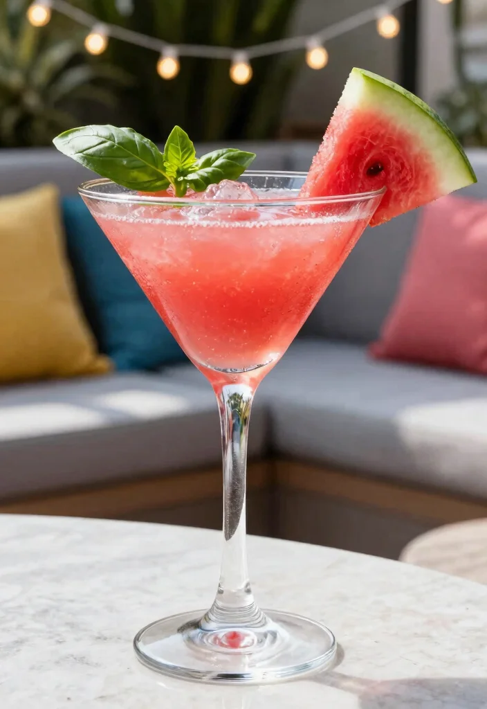 10 Vodka Cocktail Recipes for Simple Refreshing Drinks - 8. Watermelon Basil Martini