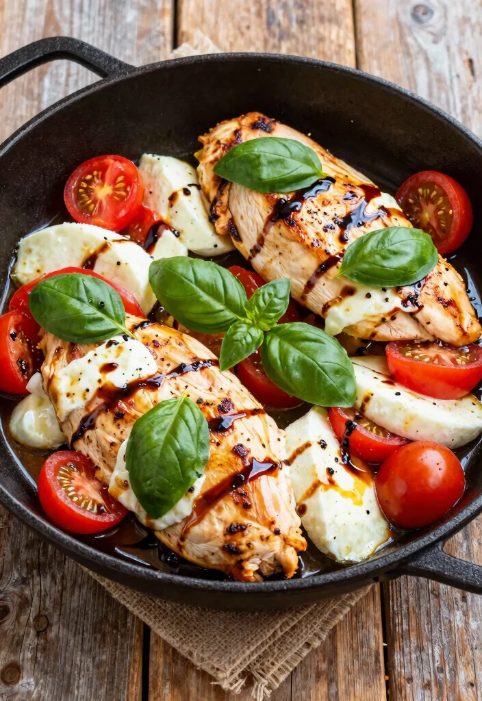 12 Clean Dinner Recipes for Fresh Simple Weeknight Eating - 10. Caprese Chicken Skillet