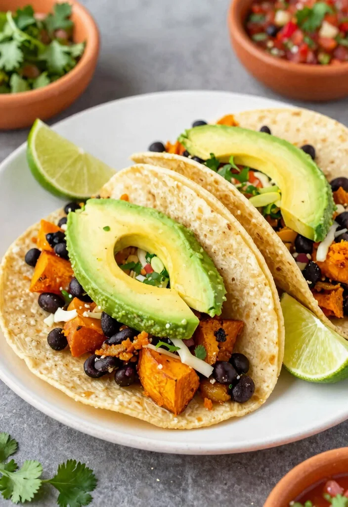 12 Clean Dinner Recipes for Fresh Simple Weeknight Eating - 9. Sweet Potato and Black Bean Tacos