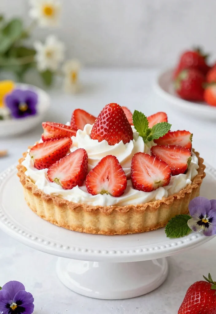12 Dairy-Free Dessert Recipes for Easy Creamy Sweet Treats - 4. Strawberry Coconut Cream Tart