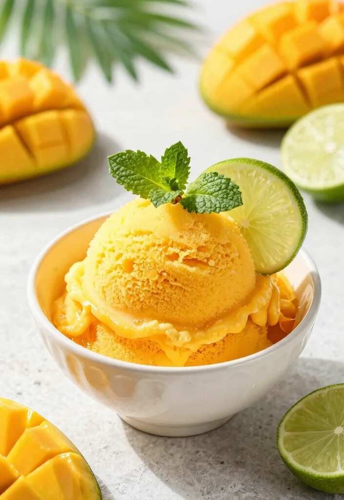 12 Dairy-Free Dessert Recipes for Easy Creamy Sweet Treats - 8. Mango Sorbet