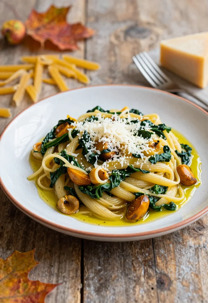 12 Fall Dinner Recipes with Cozy Seasonal Flavor Ideas - 11. Chestnut and Spinach Pasta