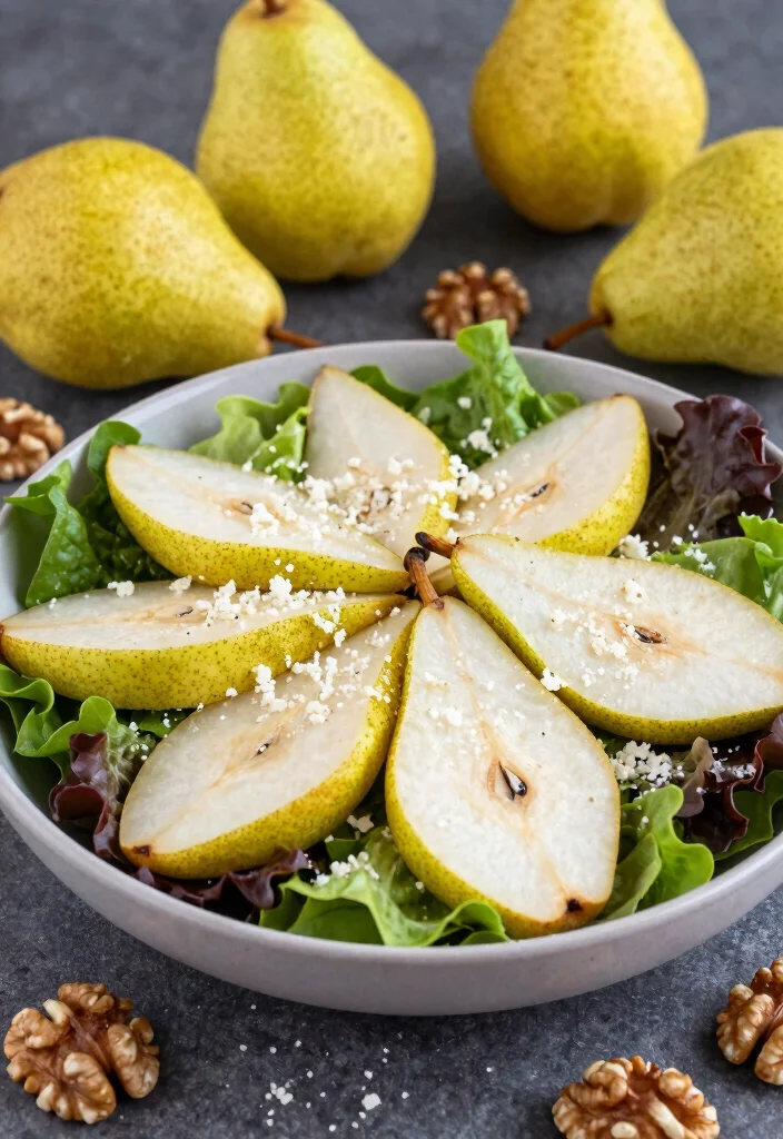 12 Fall Dinner Recipes with Cozy Seasonal Flavor Ideas - 12. Pear and Gorgonzola Salad