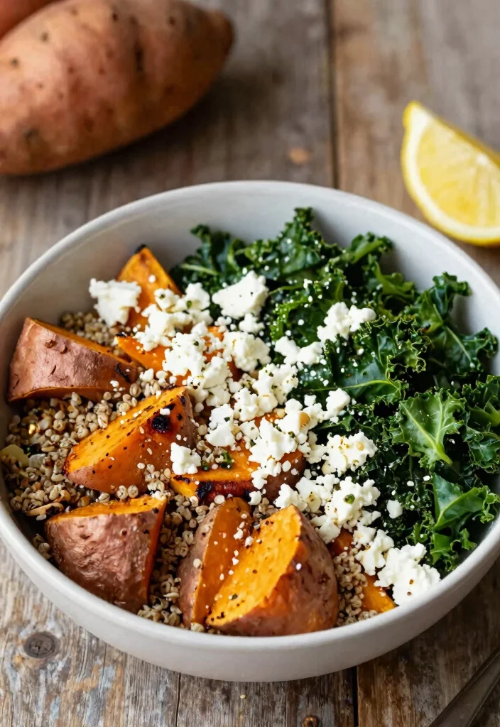 12 Fall Dinner Recipes with Cozy Seasonal Flavor Ideas - 3. Sweet Potato and Kale Quinoa Bowl