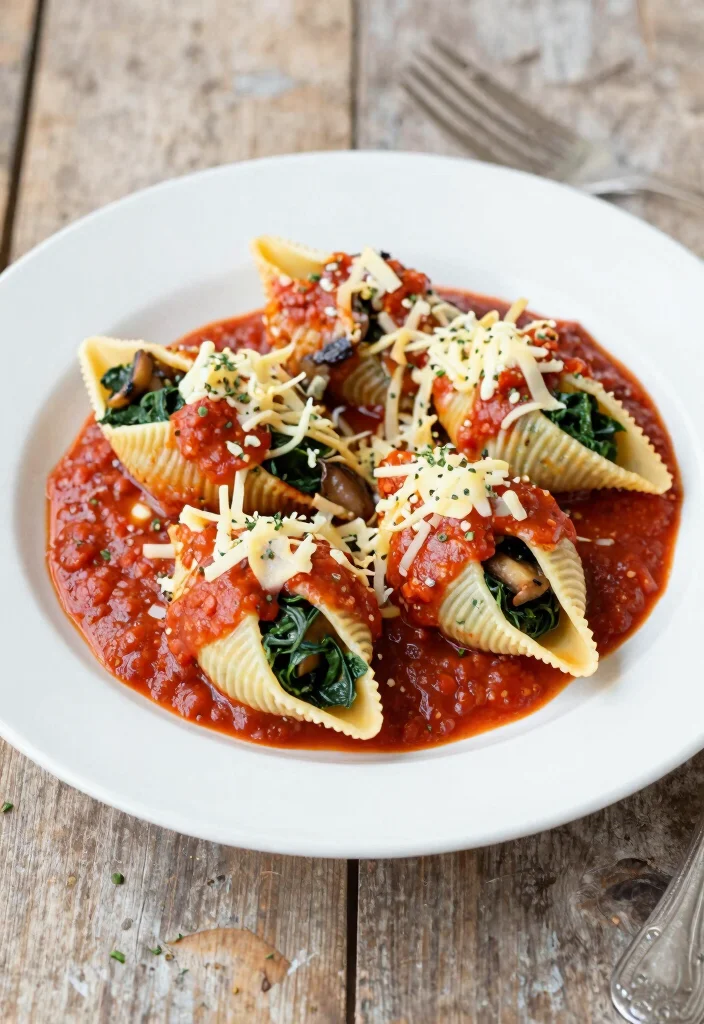 12 Fall Dinner Recipes with Cozy Seasonal Flavor Ideas - 7. Mushroom and Spinach Stuffed Shells
