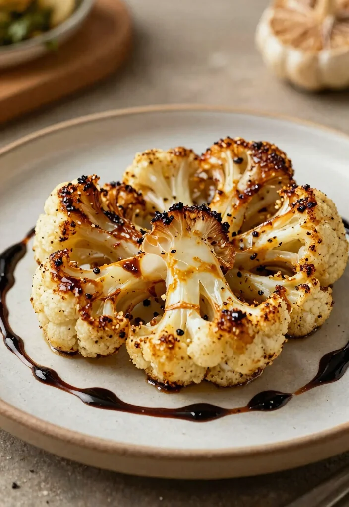 12 Fall Dinner Recipes with Cozy Seasonal Flavor Ideas - 9. Garlic Roasted Cauliflower Steaks