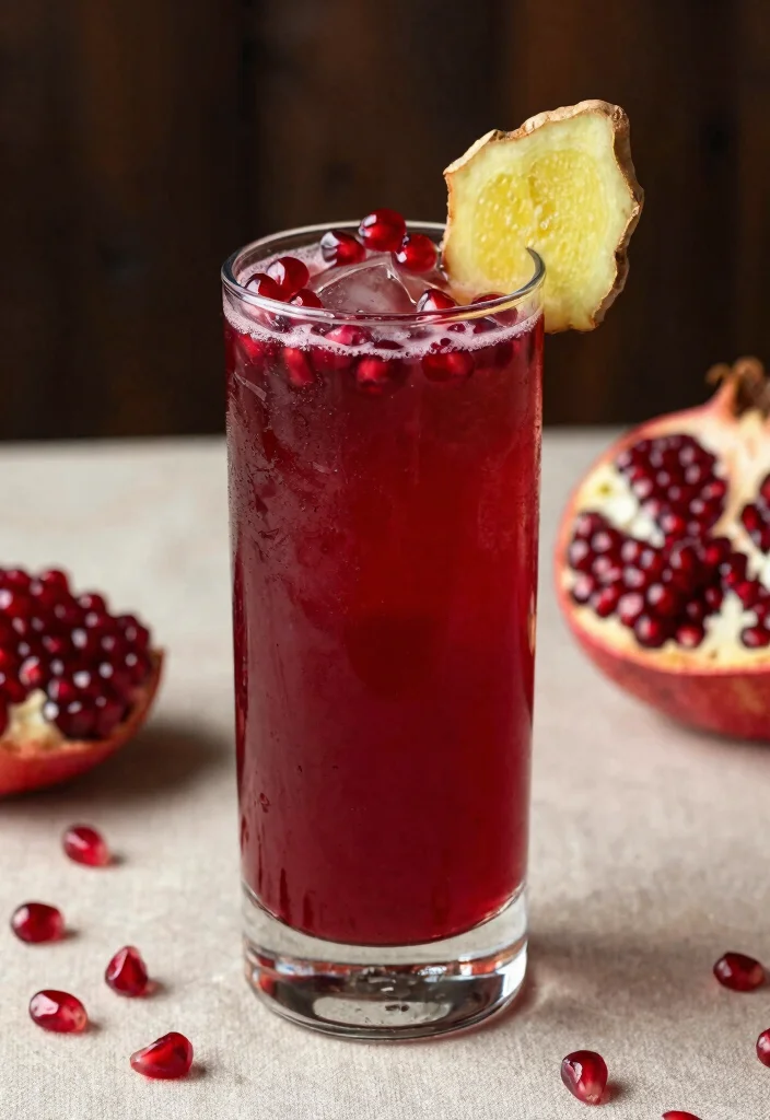 12 Fun Cocktail Recipes with Simple Creative Flavor Twists - 8. Pomegranate Ginger Fizz