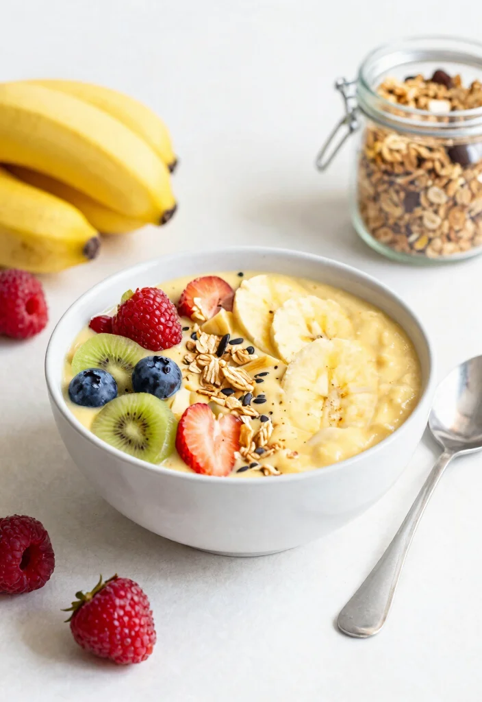 12 Healthy Banana Recipes for Easy Breakfasts and Sweet Snacks - 11. Banana Smoothie Bowl