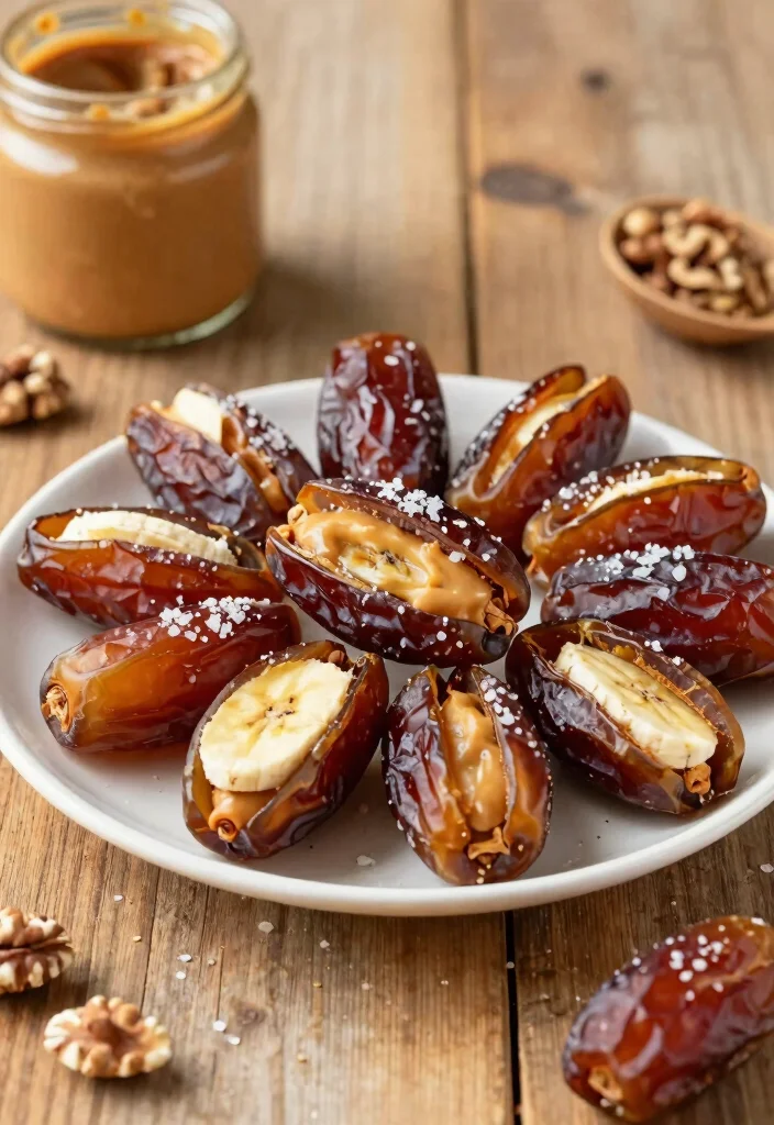 12 Healthy Banana Recipes for Easy Breakfasts and Sweet Snacks - 12. Banana Nut Butter Stuffed Dates